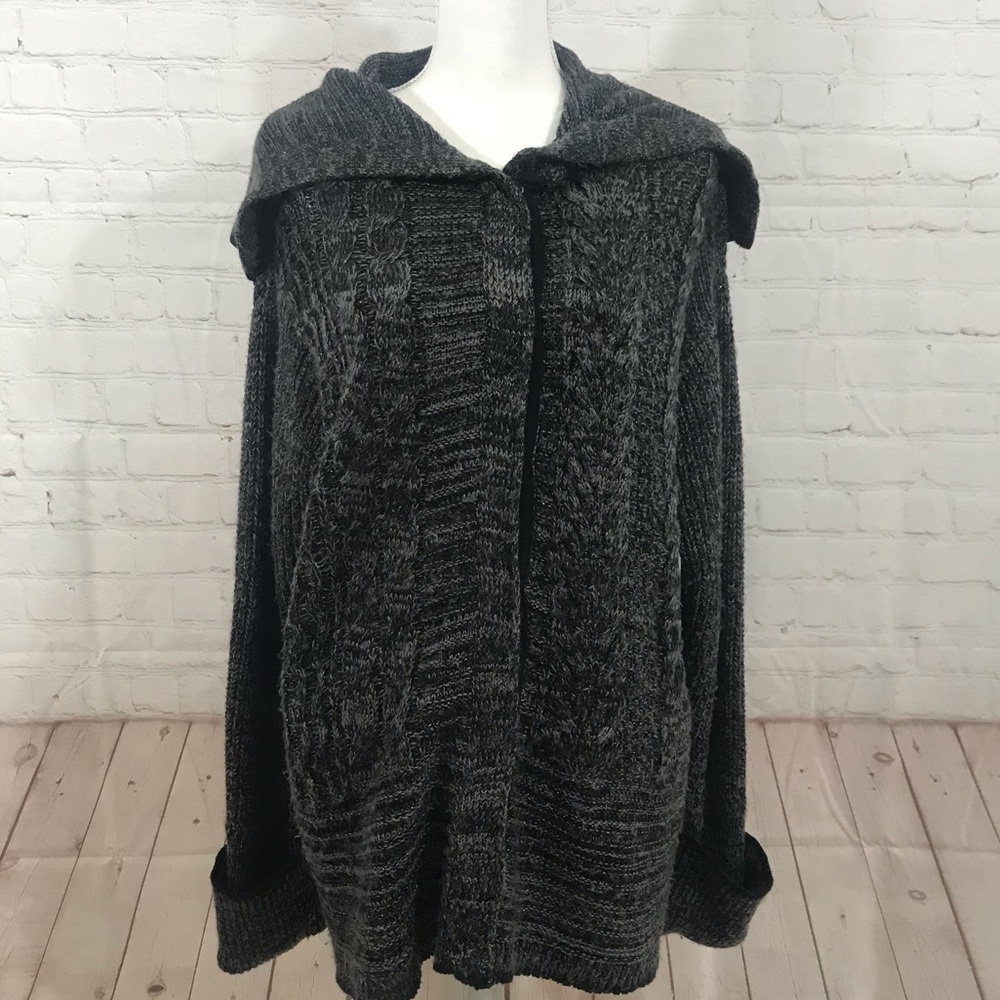 Gray Chunky Knit cardigan, size XL